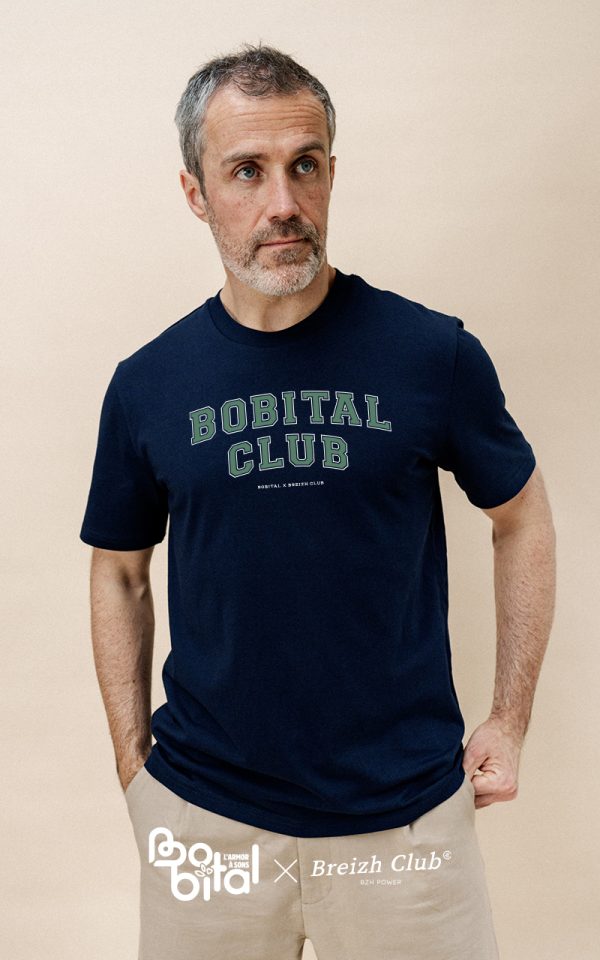 T-shirt unisexe bleu marine Bobital Club